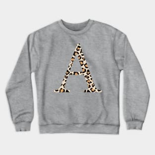 Alpha A Cheetah letter Crewneck Sweatshirt